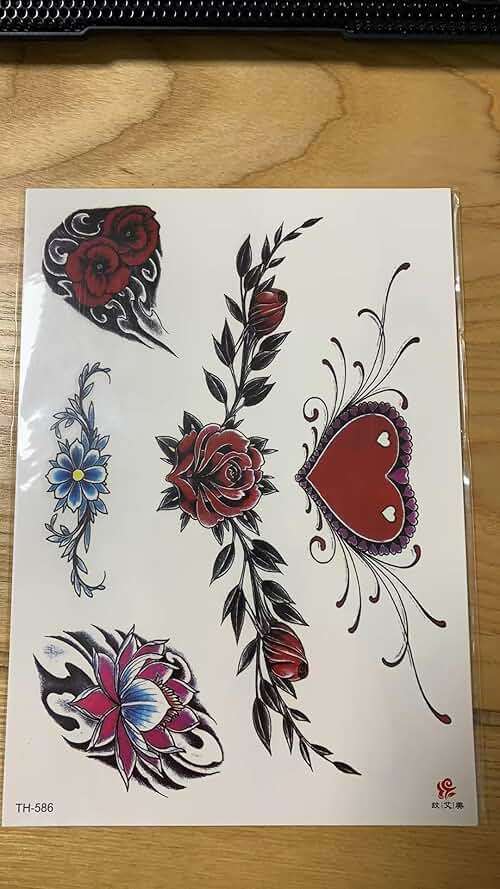 Aivoch 8 Sheets Belly Tattoos Stickers Temporary Fun Waist Cover Scar Female Tattoo Waterproof for Female Women and Girls - Image 7