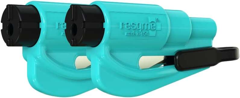 resqme The Original Compact Emergency Keychain Car Escape Tool, Seatbelt Cutter and Window Breaker, Made in USA, Pack of 2 - Image 1