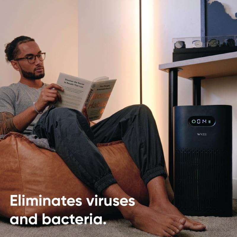 Wyze Air Purifier with Allergen Filter(Standard), for Home Large Room, HEPA 13, 21db Quiet Sleep Mode, 550 sq ft, Remove 99.97% Pet Hair, Pollen, Dust, Dander, Smoke, Smart WiFi Alexa Google, Black - Image 6