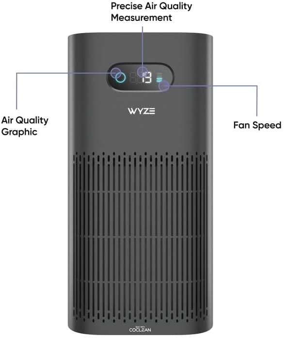 Wyze Air Purifier with Allergen Filter(Standard), for Home Large Room, HEPA 13, 21db Quiet Sleep Mode, 550 sq ft, Remove 99.97% Pet Hair, Pollen, Dust, Dander, Smoke, Smart WiFi Alexa Google, Black - Image 7