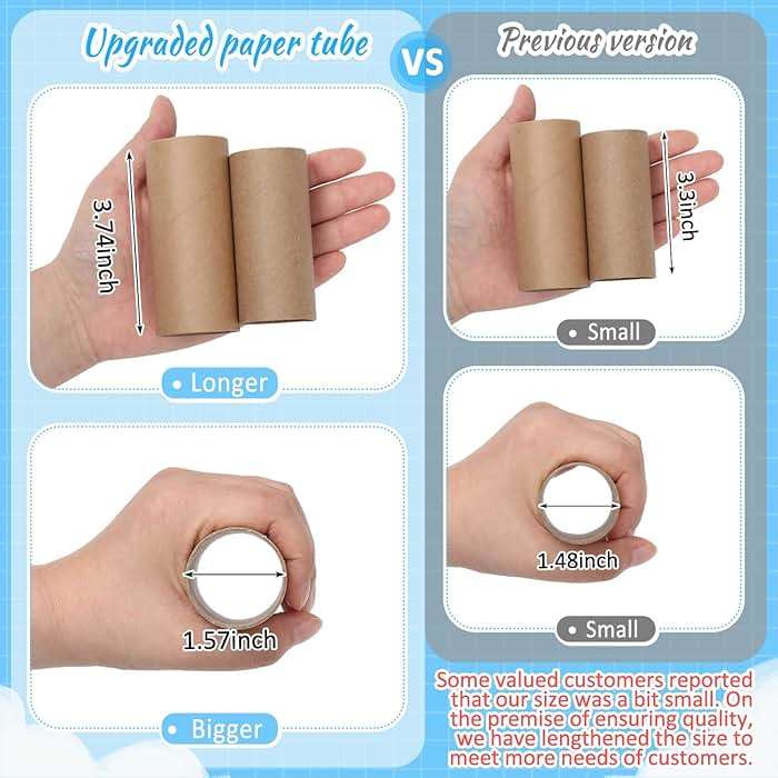 Henoyso 100 Packs Cardboard Tubes for Crafts, Thick Toilet Paper Rolls Empty for Kids Classroom Projects End of School Year Crafts Mother's Day DIY Gift Supplies (1.57 x 3.74 Inch,Brown) - Image 3
