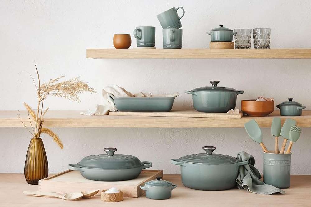Le Creuset Silicone Craft Series Utensil Set with Stoneware Crock, 5 pc., Sea Salt - Image 5