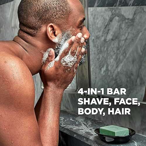 DOVE MEN + CARE Plant-Powered Natural Essential Oil Bar Soap Reinvigorating Lime + Avocado Oil to Clean and Hydrate Mens Skin 4-in-1 Bar Soap for Men's Body, Hair, Face and Shave. 5 oz, 4 Count - Image 3