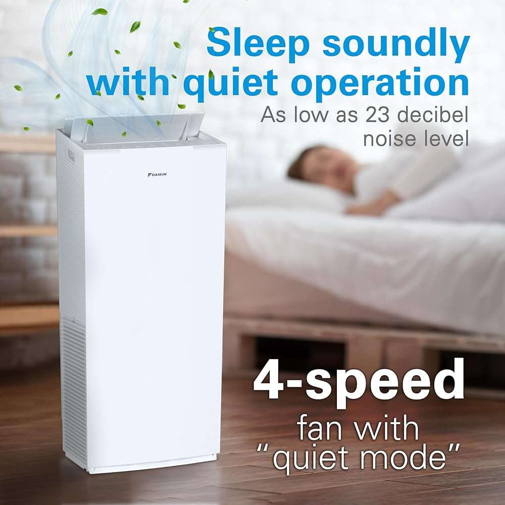 Daikin MCKB70YSAU Room Air Purifier for Home, HEPA, Activated Carbon, Pre-Filter and UVC LED Light, Zero Ozone Product, CARB Certified, 12.5 x 12.5 x 30 in - Image 5