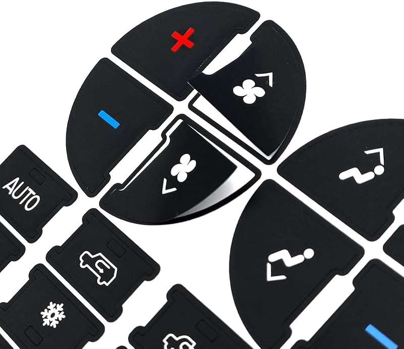 2 Packs AC Dash Button Repair Kit -Compatible with Chevy, Best for Fixing Ruined Faded A/C Control Buttons - Decal Replacement Fits Select 07-14 GM Vehicles - Car SUV Van Truck Accessories - Image 3