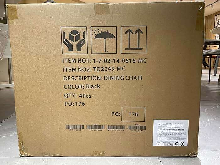 HIPIHOM Dining Chairs Set of 4, Modern Kitchen & Dining Room Chairs, Upholstered Faux Leather Cushion Seat and Sturdy Metal Legs (4 Brown Chairs) - Image 9