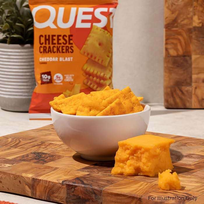 Quest Nutrition Cheese Crackers, 10g Protein, 5g Net Carbs, Made with Real Cheese, High Protein Snack, 12 Packs (1.06 oz Bags) - Image 6