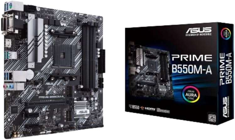 ASUS Prime B550M-A WiFi II AMD Micro ATX Motherboard with PCIe 4.0, WiFi 6, ECC Memory, HDMI 2.1, RGB Header - Image 1