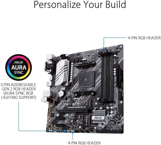 ASUS Prime B550M-A WiFi II AMD Micro ATX Motherboard with PCIe 4.0, WiFi 6, ECC Memory, HDMI 2.1, RGB Header - Image 4