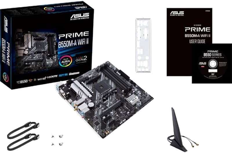ASUS Prime B550M-A WiFi II AMD Micro ATX Motherboard with PCIe 4.0, WiFi 6, ECC Memory, HDMI 2.1, RGB Header - Image 6