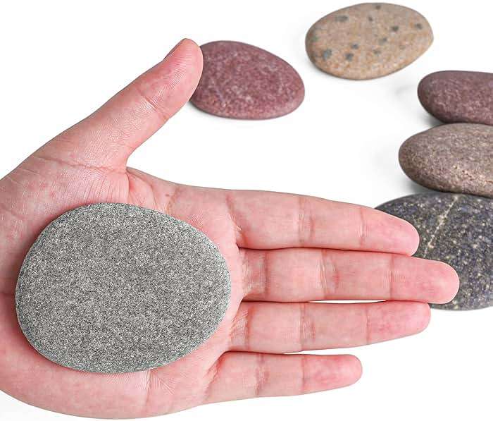River Rocks for Painting 25 Pcs Large 2-3 Inch Flat Smooth Painting Stones Craft Rock to Paint for Kids Crafts Painting Bulk - Image 7
