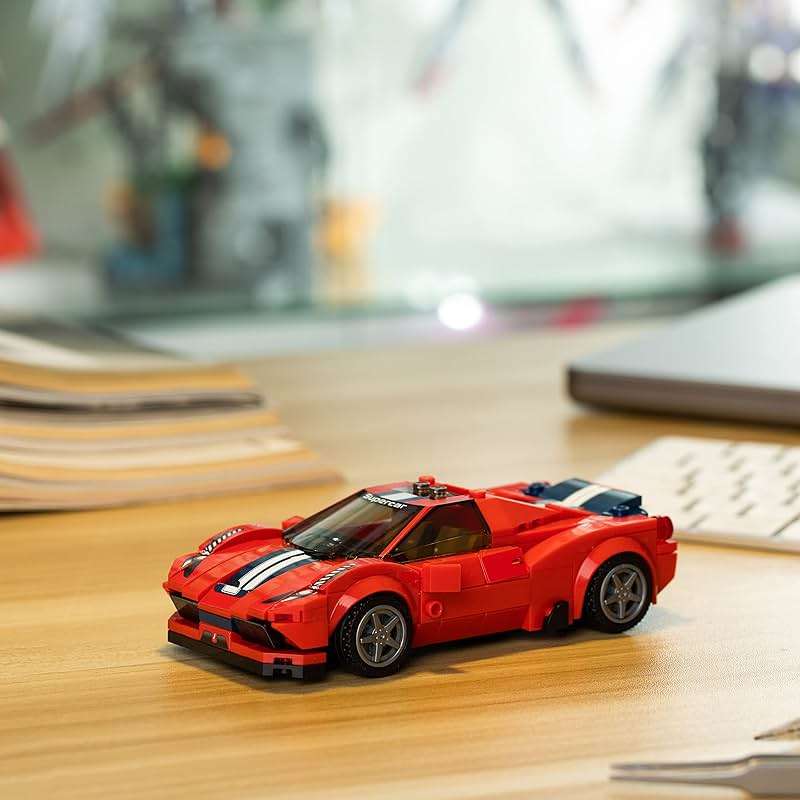 Block Builder Ferrari F8 Racing Car Building Block Set (306 Pieces). Racing Car Building Blocks for Kids and Adults - Image 2