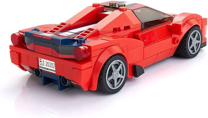 Block Builder Ferrari F8 Racing Car Building Block Set (306 Pieces). Racing Car Building Blocks for Kids and Adults - Image 4
