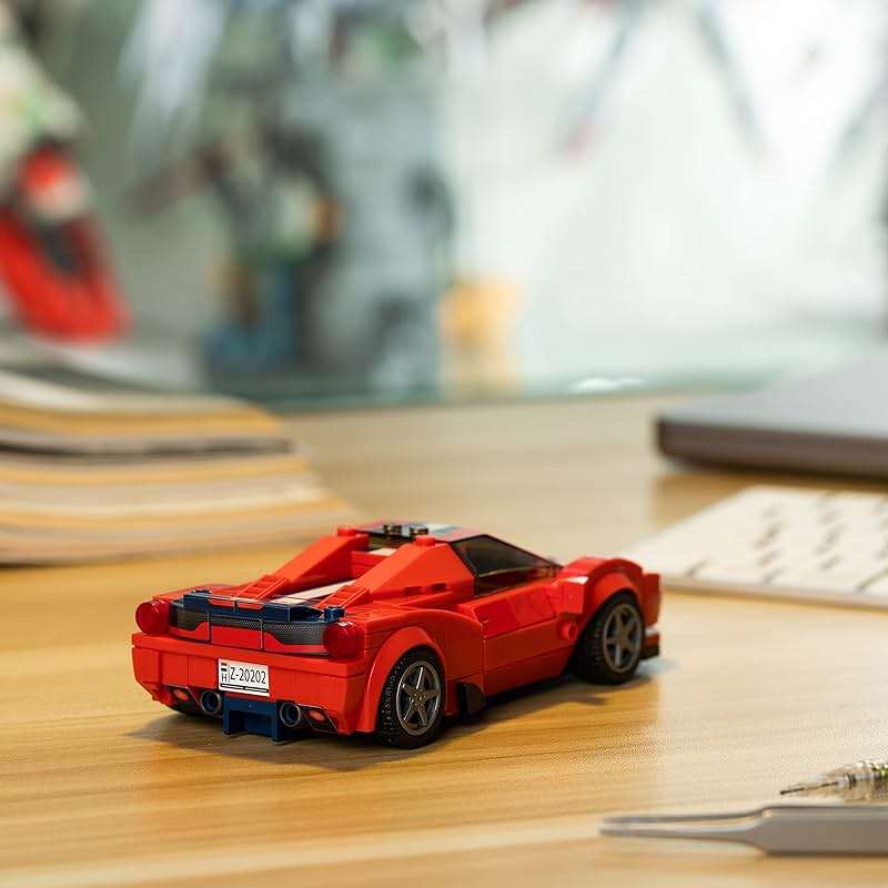 Block Builder Ferrari F8 Racing Car Building Block Set (306 Pieces). Racing Car Building Blocks for Kids and Adults - Image 8