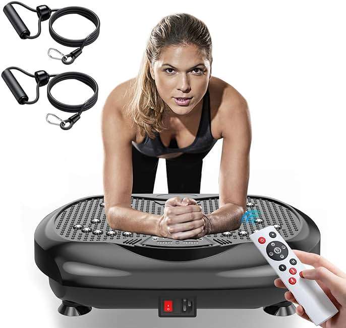 Natini Vibration Plate Exercise Machine - Power Vibrating Plate for Lymphatic Drainage,Whole Boday Workout Machine for Women Weight Loss Home Fitness,350LBS Capacity - Image 1