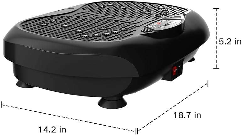 Natini Vibration Plate Exercise Machine - Power Vibrating Plate for Lymphatic Drainage,Whole Boday Workout Machine for Women Weight Loss Home Fitness,350LBS Capacity - Image 6