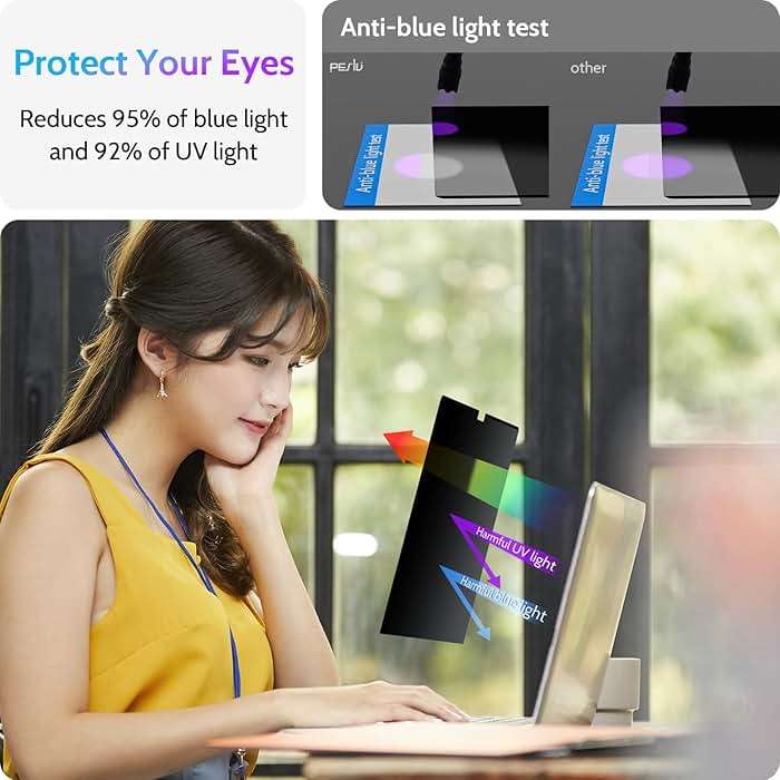 Peslv Magnetic Privacy Screen for Macbook Air 13.6/13 Inch (2022-2026, M2, M3, M4, M5), Removable Matte Anti Glare Blue Light Protector Private Security Filter for 13.6inch Mac Laptop Computer - Image 5