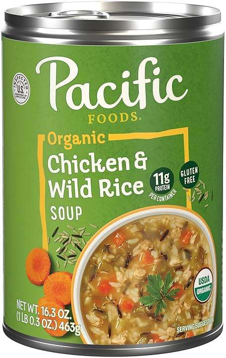 Pacific Foods Organic Chicken and Wild Rice Soup, 16.3 oz Can - Image 1