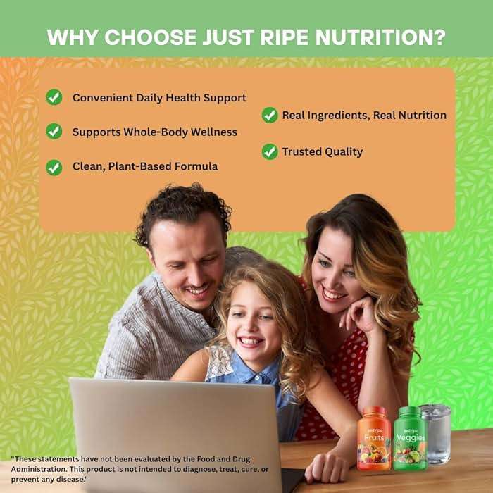 Fruits and Veggies Supplement - 90 Fruit and 90 Vegetable Capsules - 100% Whole Natural Superfood - Filled with Super Greens Vitamins and Minerals - Supports Balance Energy Levels (1 Pack) - Image 5