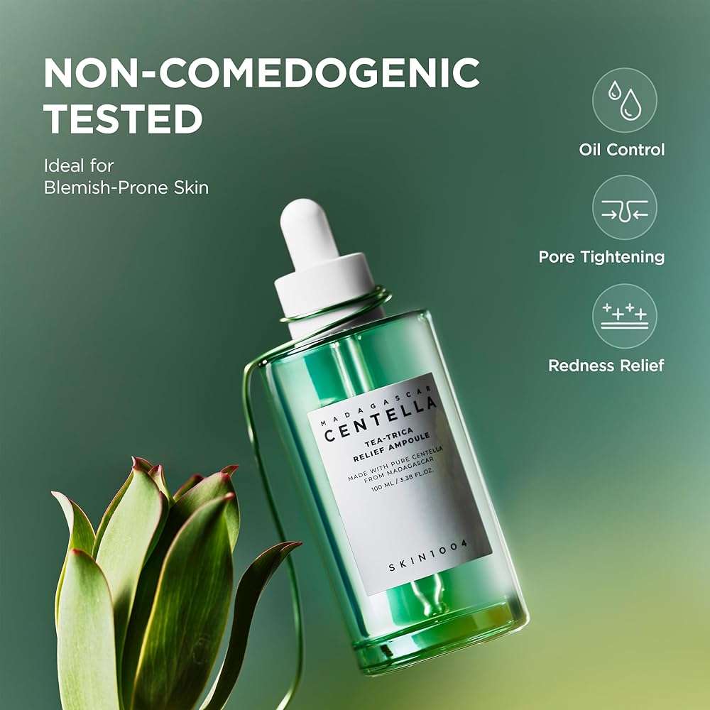 SKIN1004 Tea-Trica Relief Ampoule, 3.38 fl.oz,100ml, Korean Face Serum with Cica & Tea Tree, Facial Serum with Madagascar Centella, Hydrating & Calming Ampoule for Soothing Effect, Korean Skin Care - Image 3