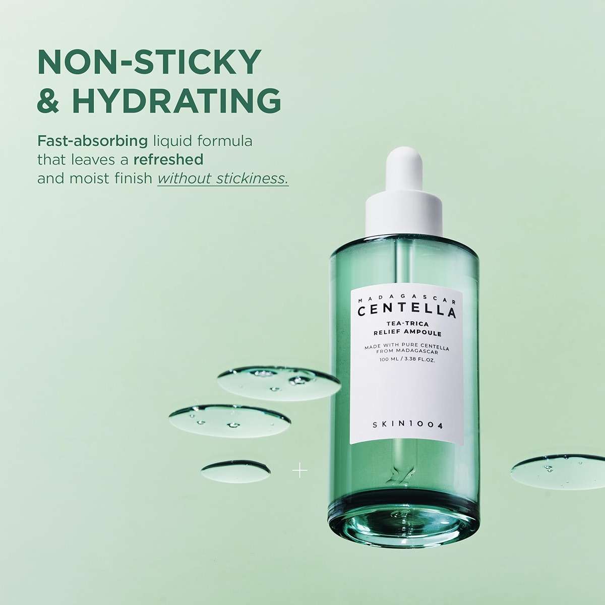 SKIN1004 Tea-Trica Relief Ampoule, 3.38 fl.oz,100ml, Korean Face Serum with Cica & Tea Tree, Facial Serum with Madagascar Centella, Hydrating & Calming Ampoule for Soothing Effect, Korean Skin Care - Image 4