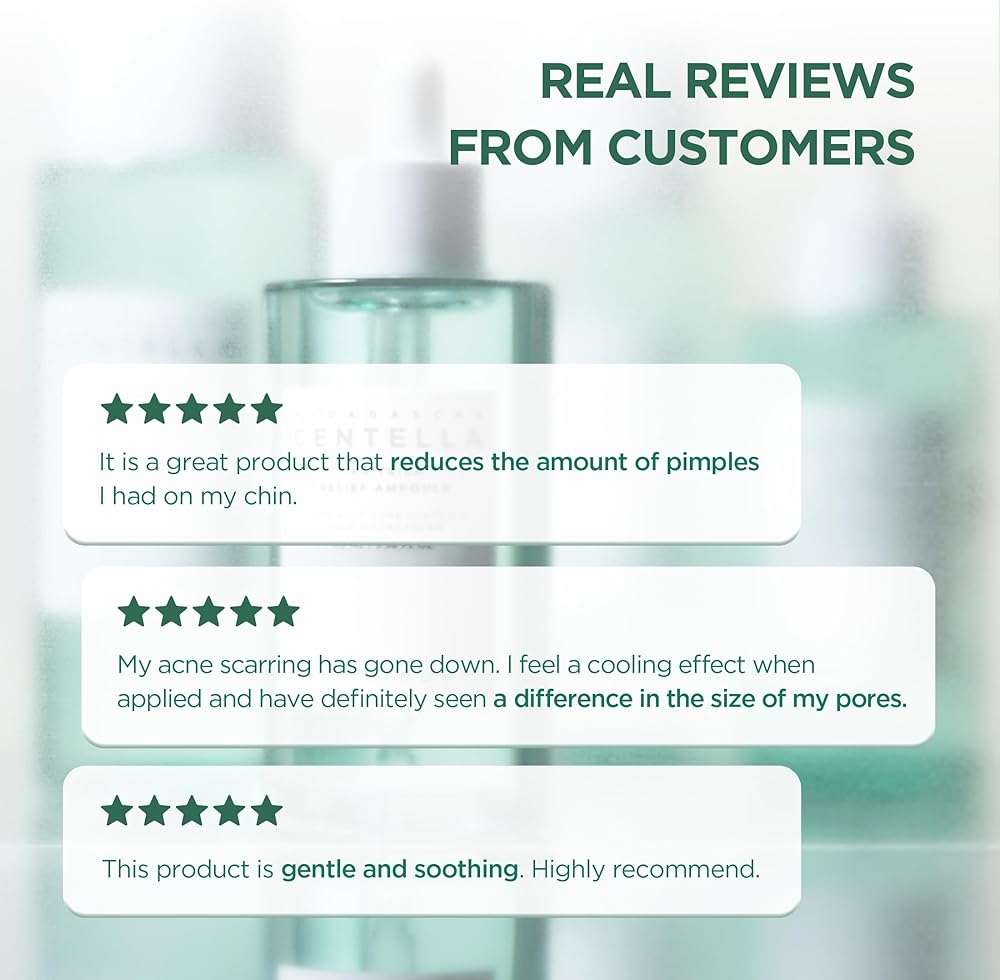 SKIN1004 Tea-Trica Relief Ampoule, 3.38 fl.oz,100ml, Korean Face Serum with Cica & Tea Tree, Facial Serum with Madagascar Centella, Hydrating & Calming Ampoule for Soothing Effect, Korean Skin Care - Image 6