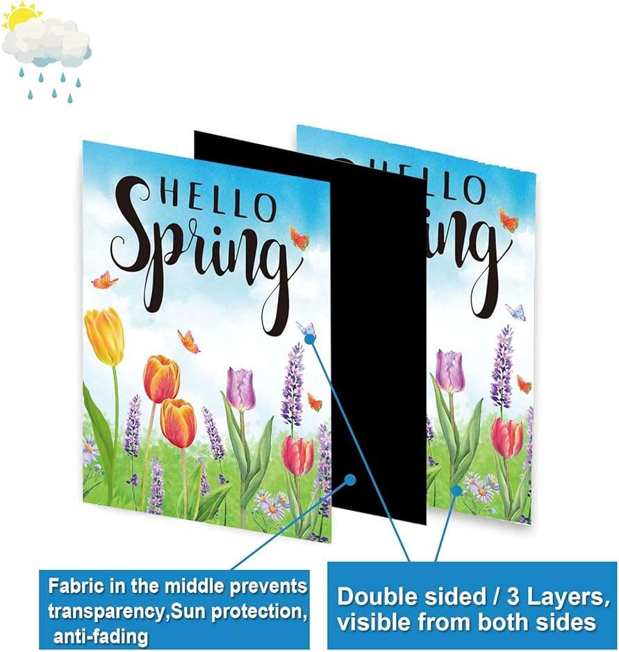 Pating Seasonal Garden Flags Set of 12 Double Sided 12 x 18 Inch, Small Yard Flags for Outside, Christmas Halloween Easter Valentine's Day Outdoor Decor, Holiday Garden Decorations for All Seasons - Image 3