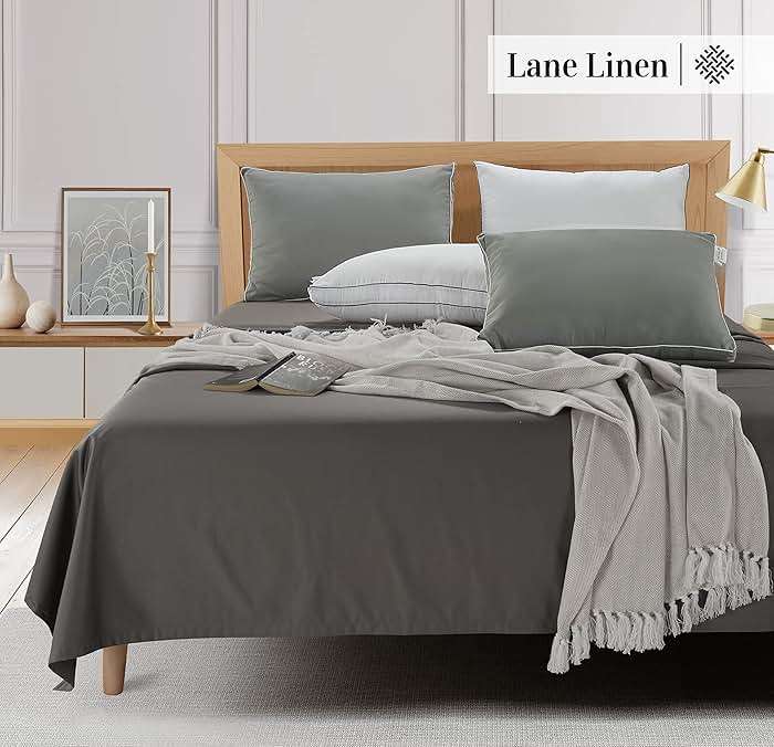 LANE LINEN Pillows Standard Size Set of 4 (20"x30") - Hotel Pillows for Side, Back & Stomach Sleepers, Cooling Pillow for Bed, Medium Firm Down Alternative Fill, Soft & Fluffy - White Pillow - Image 7