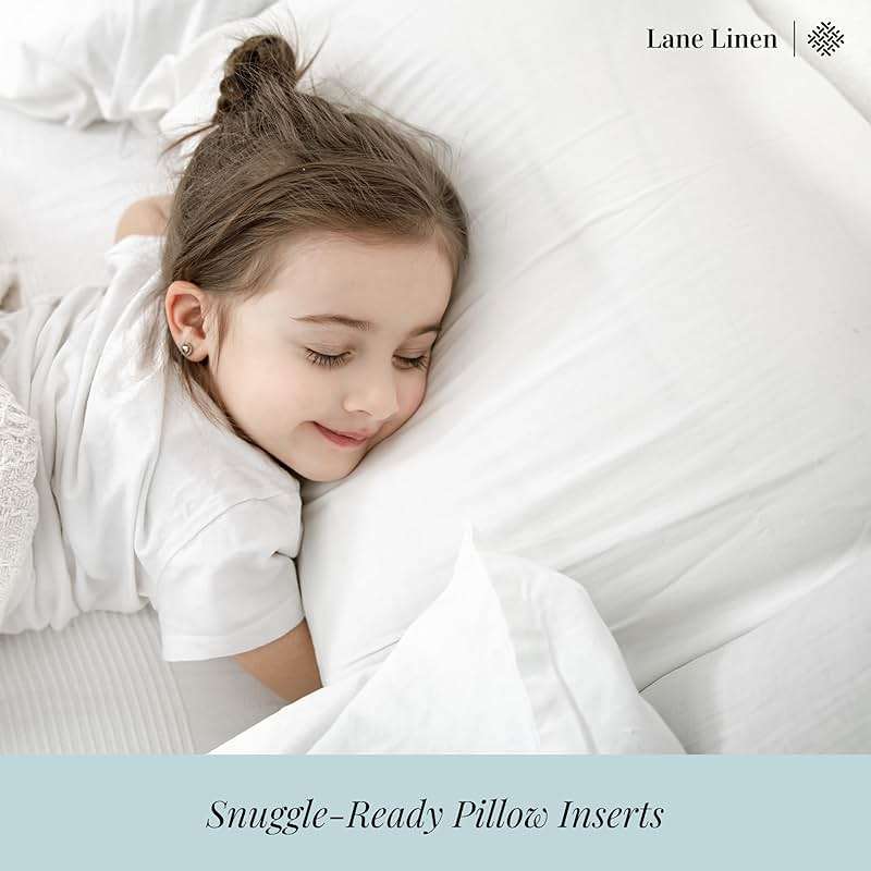 LANE LINEN Pillows Standard Size Set of 4 (20"x30") - Hotel Pillows for Side, Back & Stomach Sleepers, Cooling Pillow for Bed, Medium Firm Down Alternative Fill, Soft & Fluffy - White Pillow - Image 9