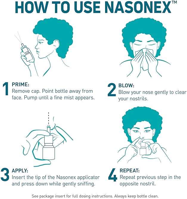 Nasonex 24HR Allergy Nasal Spray, Non-Drowsy, Scent-Free Mist, Allergy Symptoms + Nasal Congestion, Full Prescription Strength, 120 Sprays - Image 6