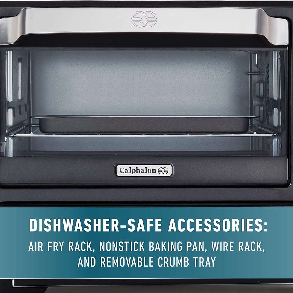 Calphalon Performance 12-in-1 Air Fry Toaster Oven with Dual Zone 12" Pizza Drawer Oven combo,Digital Precision Controls, Dark Stainless - Image 2