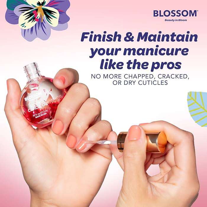 Blossom Cuticle Oil for Nails, Hydrating, Moisturizing, Scented Nail Oil Cuticle Care, Infused with Real Flowers, Made in USA, 0.5 fl. oz, Rose - Image 5