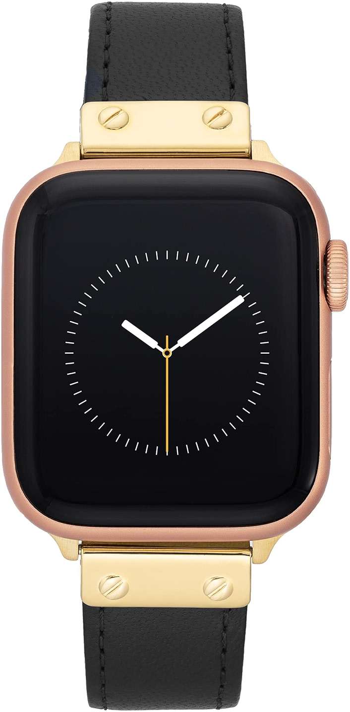 Anne Klein Leather Fashion Band for Apple Watch Secure, Adjustable, Apple Watch Band Replacement, Fits Most Wrists - Image 1