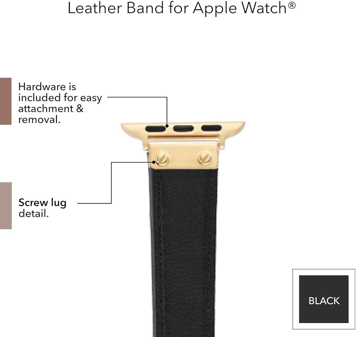 Anne Klein Leather Fashion Band for Apple Watch Secure, Adjustable, Apple Watch Band Replacement, Fits Most Wrists - Image 6