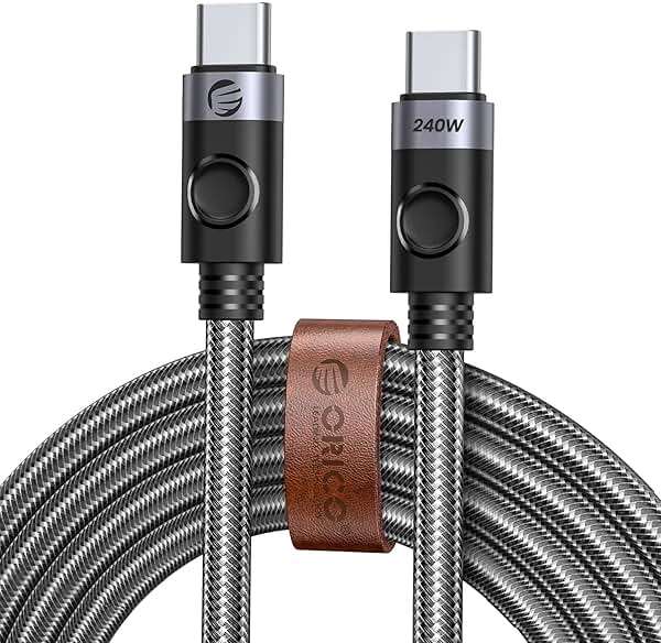ORICO 1M USB C to USB C Cable, 240W PD 3.1 Charging, 20Gbps Data Transfer, Compatible with Dell, iPad, Pixel, Hub, Docking and More - Image 7