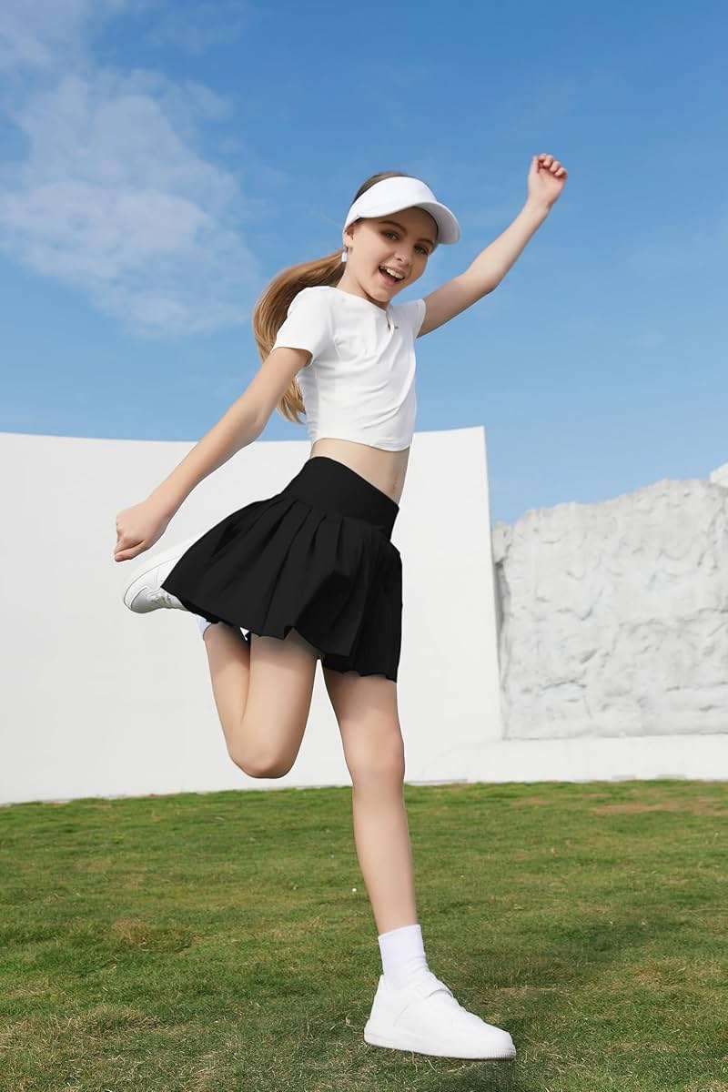 SANGTREE Women Tennis Skirt Pleated Athletic Skorts with Pockets Girls High Waisted Workout Pickleball Shorts - Image 3