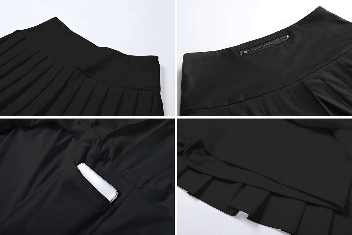 SANGTREE Women Tennis Skirt Pleated Athletic Skorts with Pockets Girls High Waisted Workout Pickleball Shorts - Image 8
