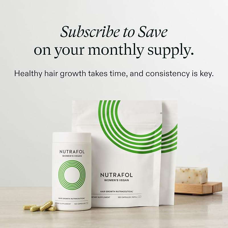 Nutrafol Women's Hair Growth Supplements, for Women 18-44 Years Old, Clinically Tested for Visibly Thicker, Stronger Hair, 100% Vegan Ingredients, Dermatologist Recommended - 1 Month Supply, 1 Pouch - Image 7
