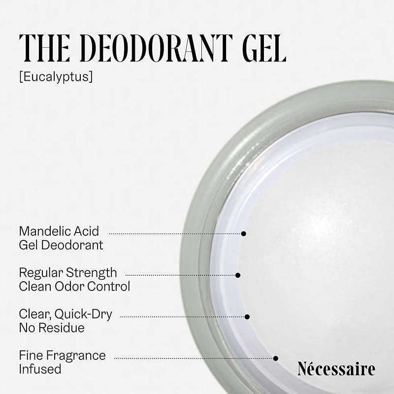 Nécessaire - The Deodorant Gel Eucalyptus - Aluminum-Free - For Women & Men. Clinical Mandelic Acid Deodorant. Extra Strength Odor Control. No Bumps. No Discoloration. No Parabens. 1.7 fl oz - Image 4