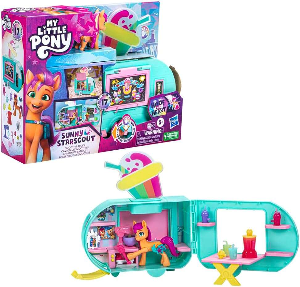 My Little Pony Playset Sunny Starscout Smoothie Truck Set, Hoof to Heart Pony Doll, Toys for Girls and Boys 5 Years Old+ - Image 1