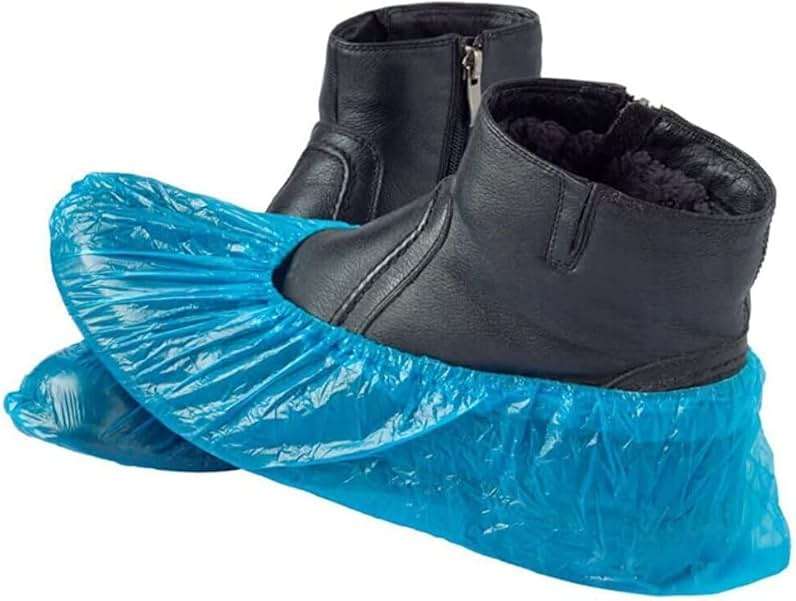 Shoe Covers Disposable 1000 PCS (500 Pairs) Reusable Boot Covers Waterproof, Durable for Real Estate, Travel, Construction, Workplace, Medical, Rain, Floor, One Size Fits Most, Hygienic Carpet Blue - Image 4