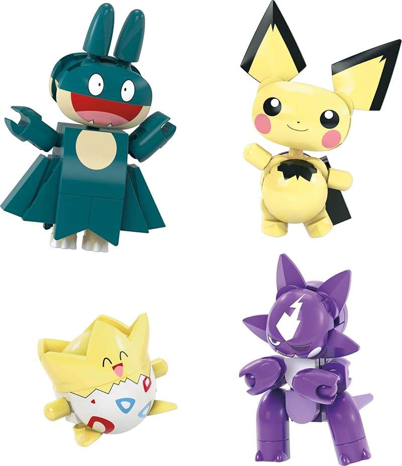 MEGA Pokemon Building Toys Set Trainer 8 Pack with 189 Pieces, 8 Articulated and Poseable Characters, 2 Inches Tall, for Kids - Image 3