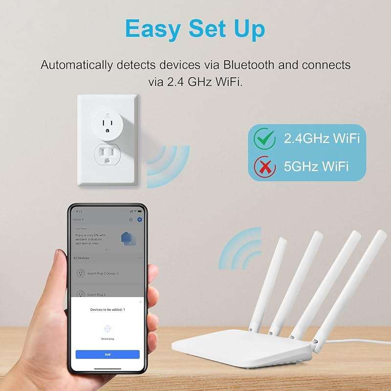 EIGHTREE Smart Plug, WiFi Outlet Works with Alexa & Google Home, Smart Home Socket with Remote Control & Timer Function, 2.4GHz WiFi Only, 4 Packs - Image 6