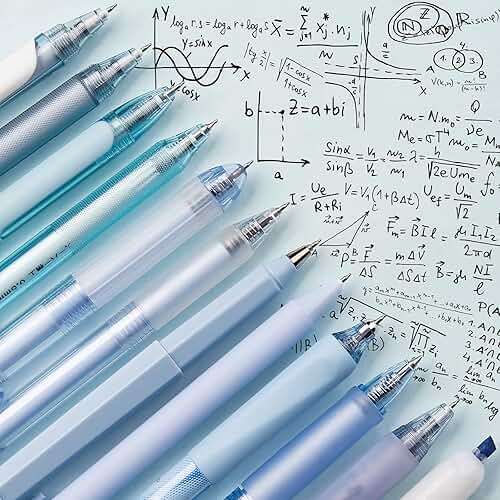 Four Candies Ocean Series Gel Pens, Black & Blue Ink Journaling Pens with 0.5 mm Fine Point, Cute School Office Supplies Aesthetic Desk Accessories, Set of 12 - Image 3
