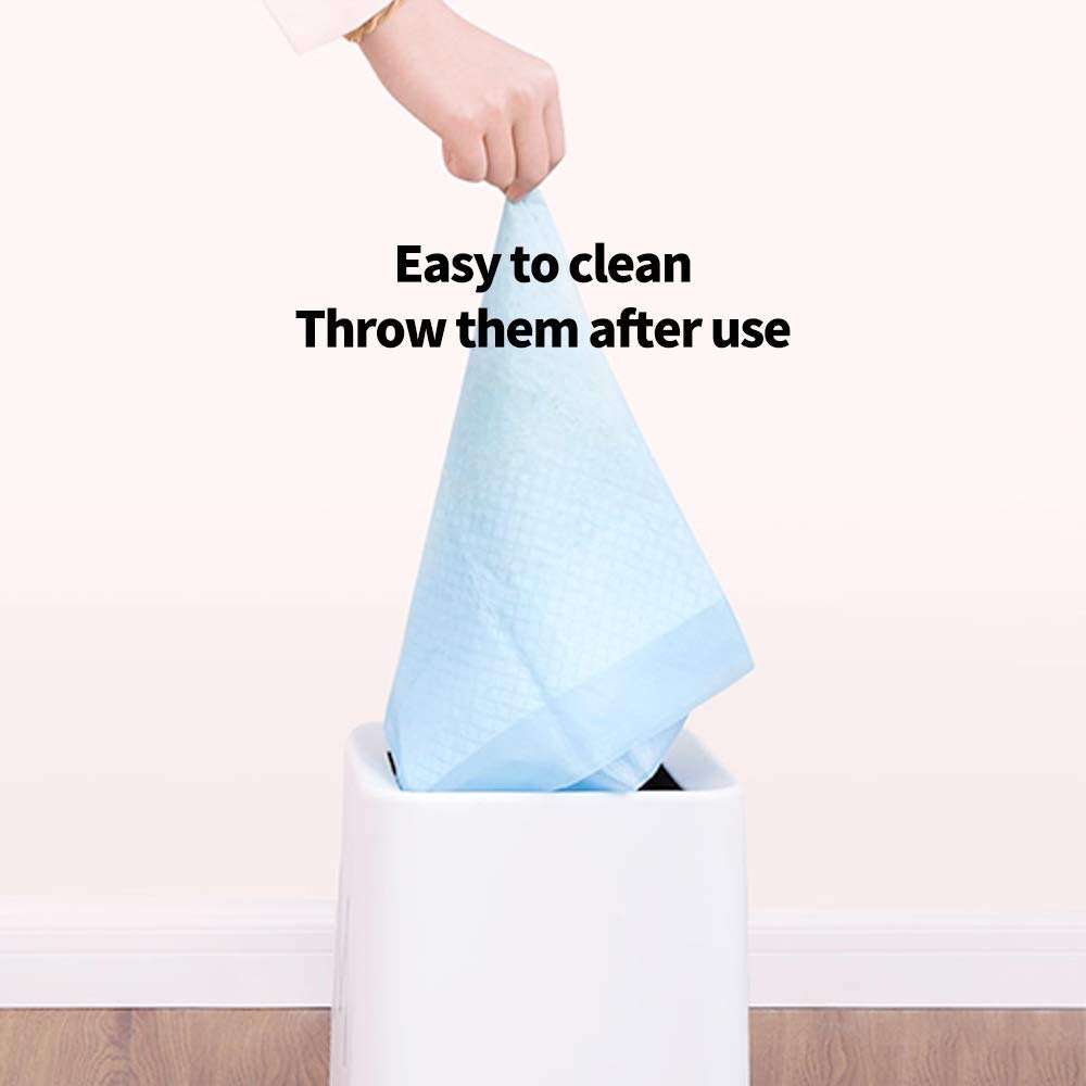 Amakunft Rabbit Pee Pads, Pet Toilet/ Potty Training Pads, Super Absorbent Guinea Pig Disposable Diaper for Hedgehog, Hamster, Chinchilla, Cat, Reptile and Other Small Animal (50pcs-18 x13, Blue) - Image 5