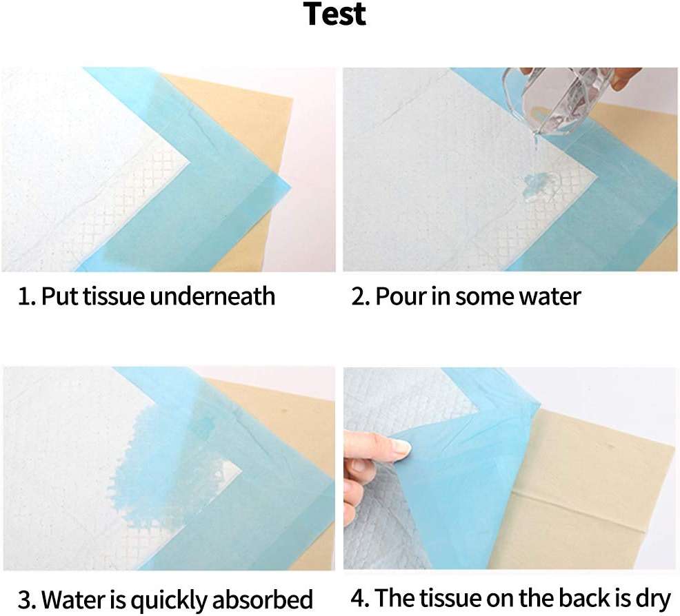 Amakunft Rabbit Pee Pads, Pet Toilet/ Potty Training Pads, Super Absorbent Guinea Pig Disposable Diaper for Hedgehog, Hamster, Chinchilla, Cat, Reptile and Other Small Animal (50pcs-18 x13, Blue) - Image 6