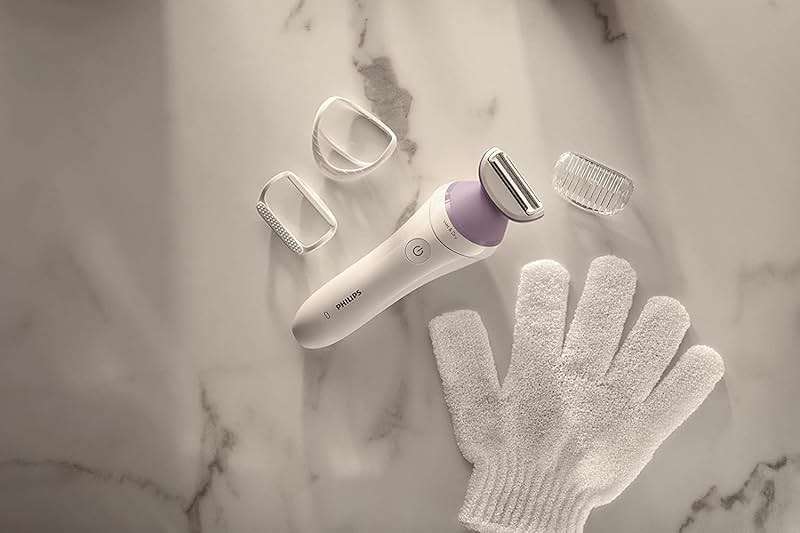 Philips Beauty Lady Electric Shaver Series 6000, Cordless with 4 Accessories, BRL136/00, White - Image 14