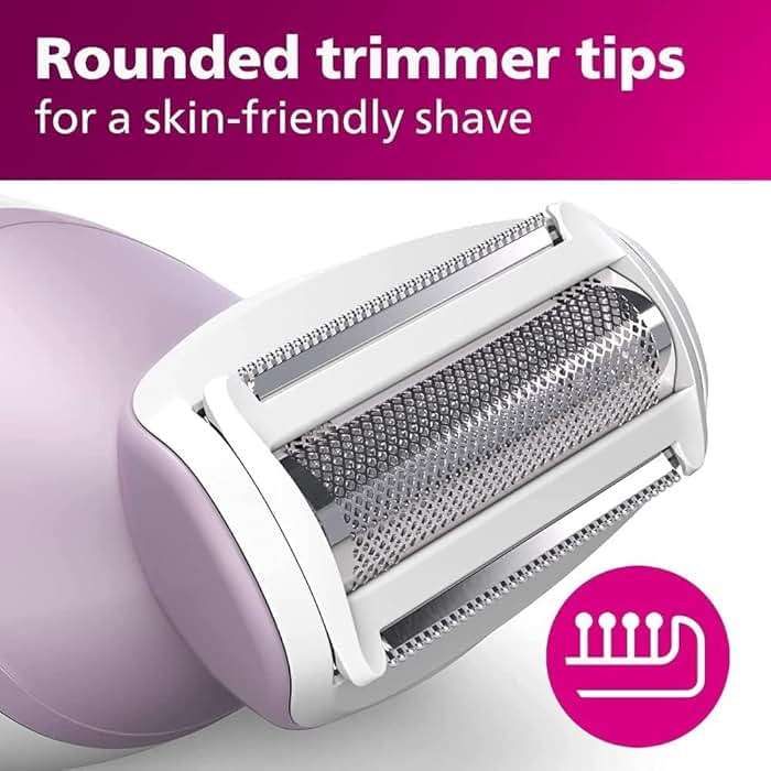 Philips Beauty Lady Electric Shaver Series 6000, Cordless with 4 Accessories, BRL136/00, White - Image 5