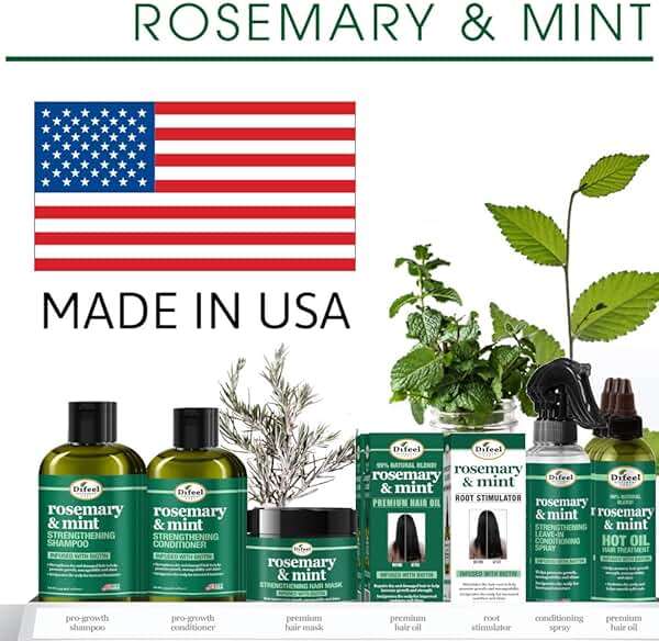 Difeel Rosemary and Mint Premium Hair Oil with Biotin 7.1 oz. - Natural Rosemary Oil for Hair Growth & Biotin - Image 5
