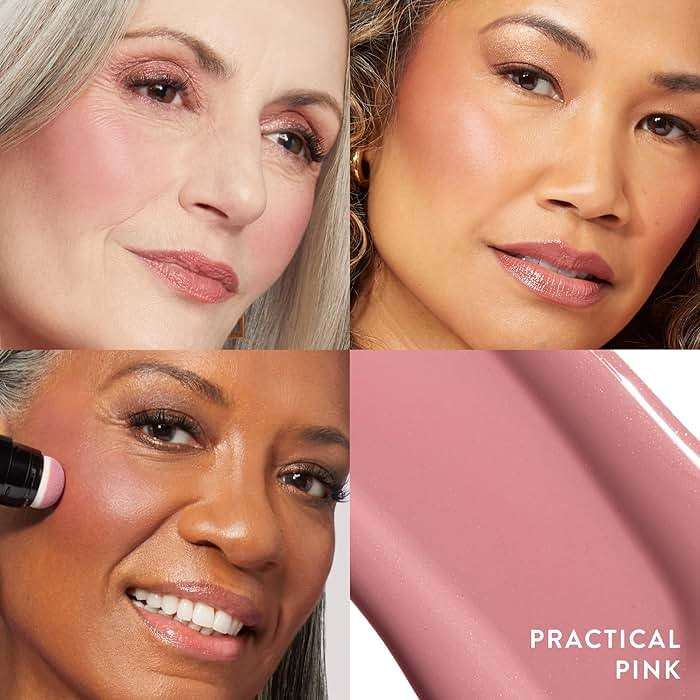 LAURA GELLER NEW YORK Serum Blush Tint, Lightweight Liquid Blush for Cheeks, Weightless Watercolor Sheer Finish, Practical Pink - Image 2